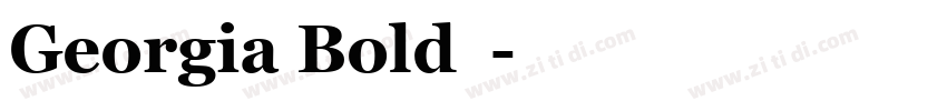 Georgia Bold字体字体转换
